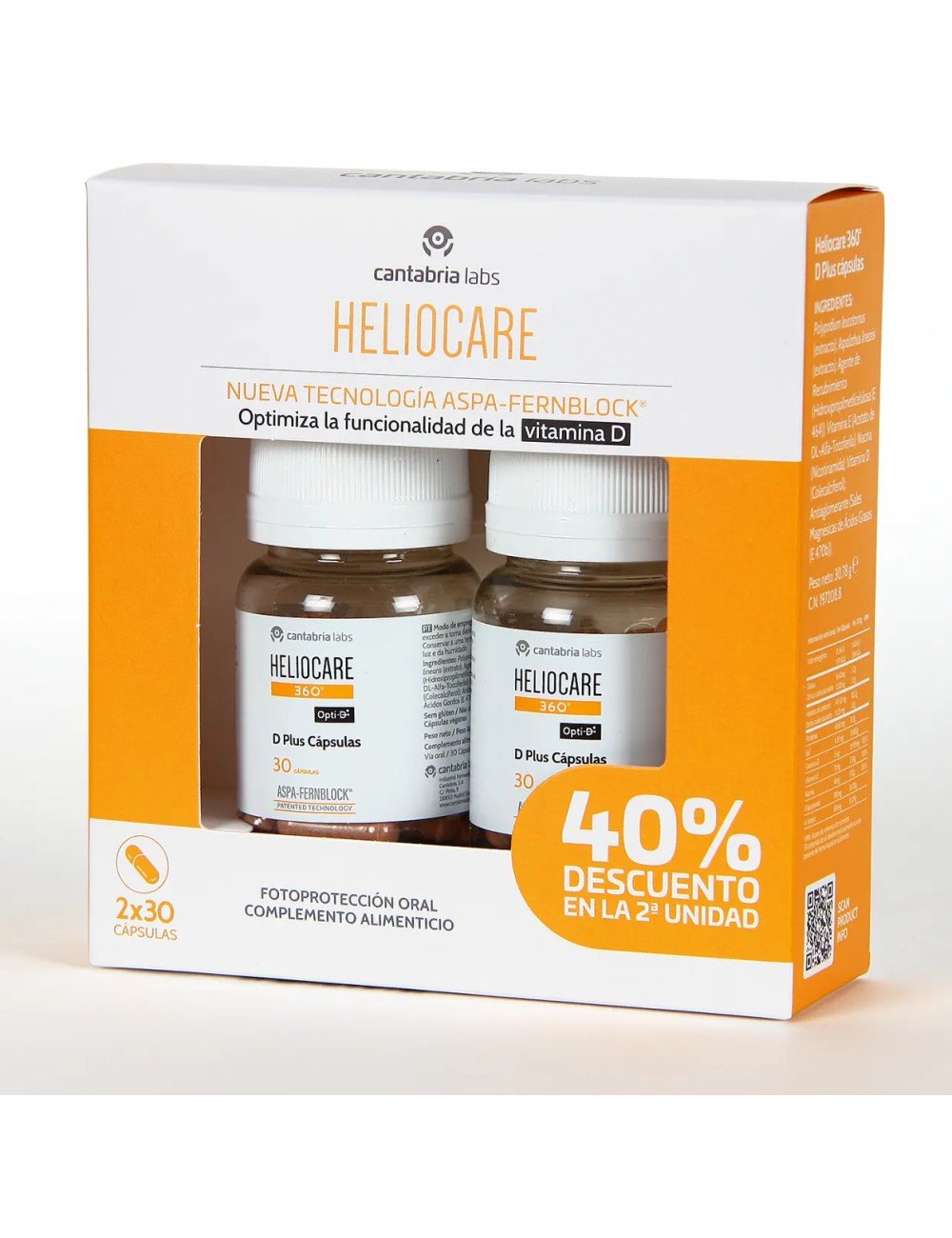 HELIOCARE PACK DUPLO 360º D PLUS CAPS