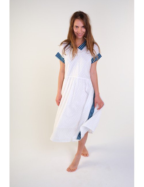 VESTIDO BAMBY BLANCO CON FORRO